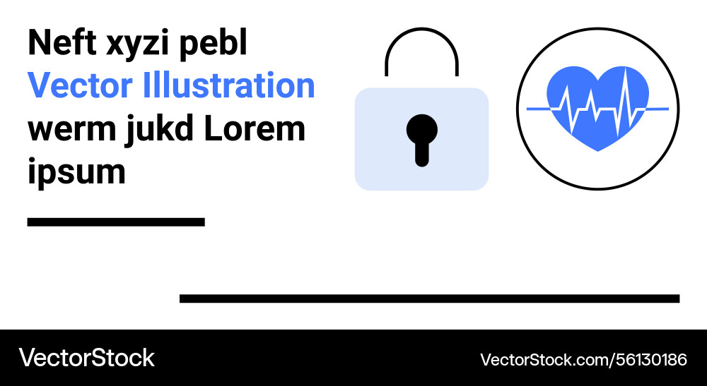 Secure healthcare data concept with lock Secure healthcare data concept with lock vector image