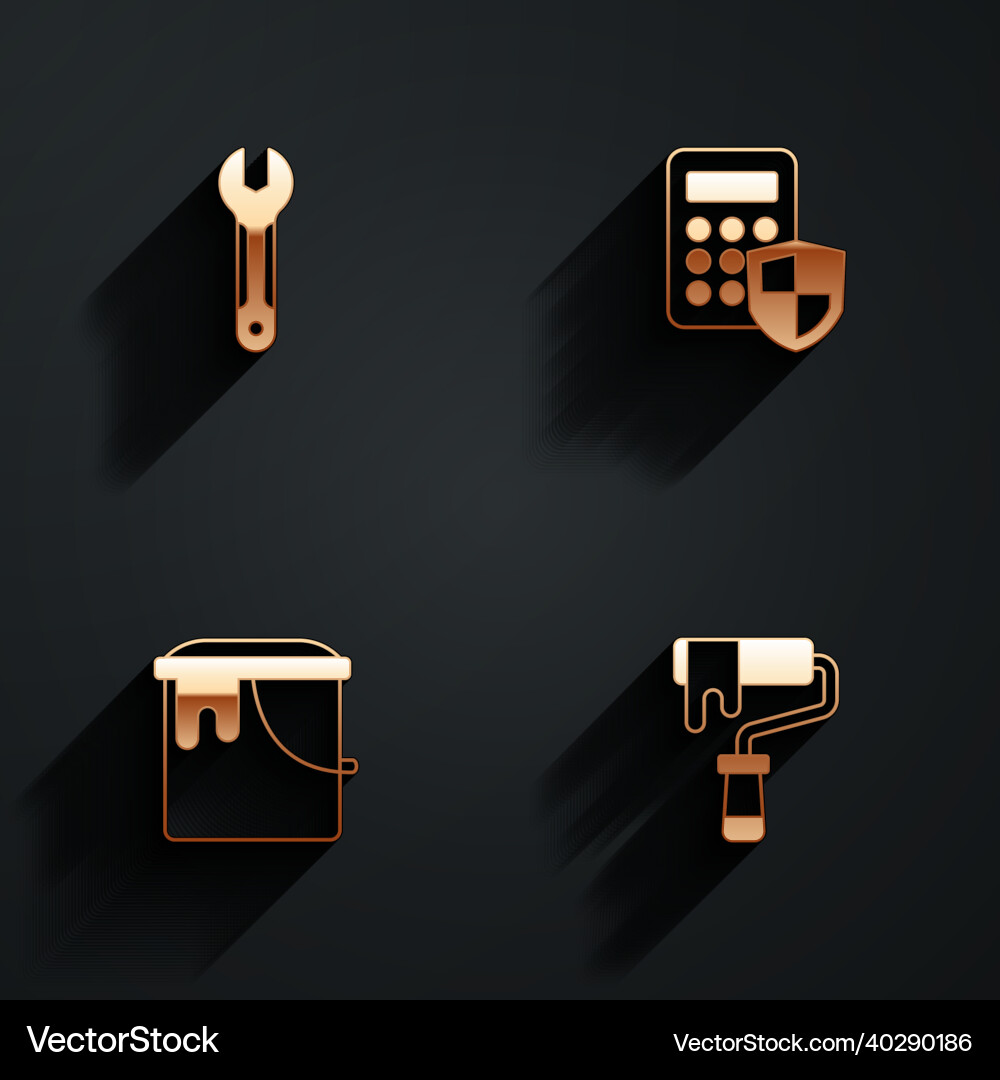 Set wrench spanner security keypad access panel Set wrench spanner security keypad access panel vector image