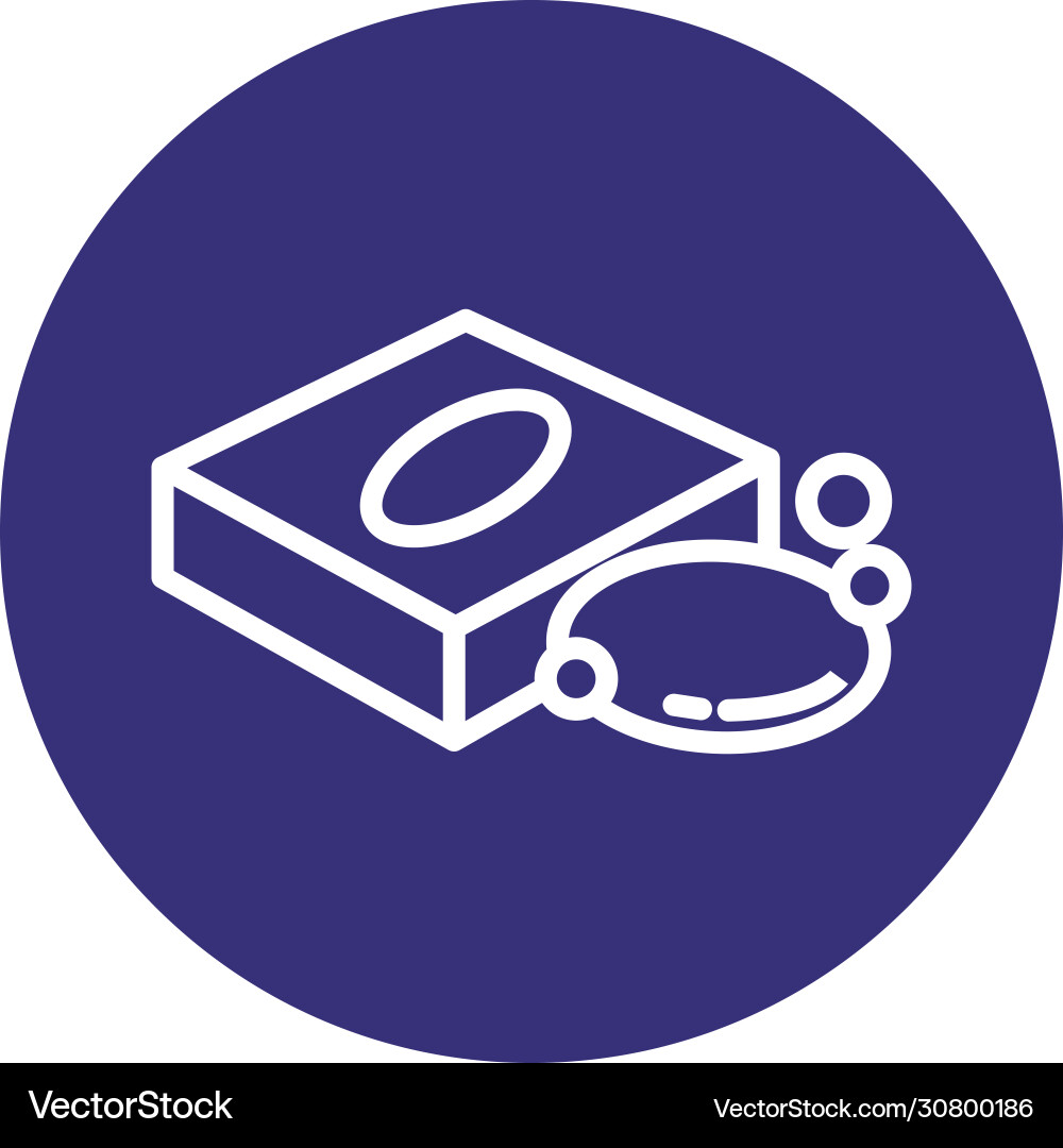 Soap bar in packing box block style icon Vector Image