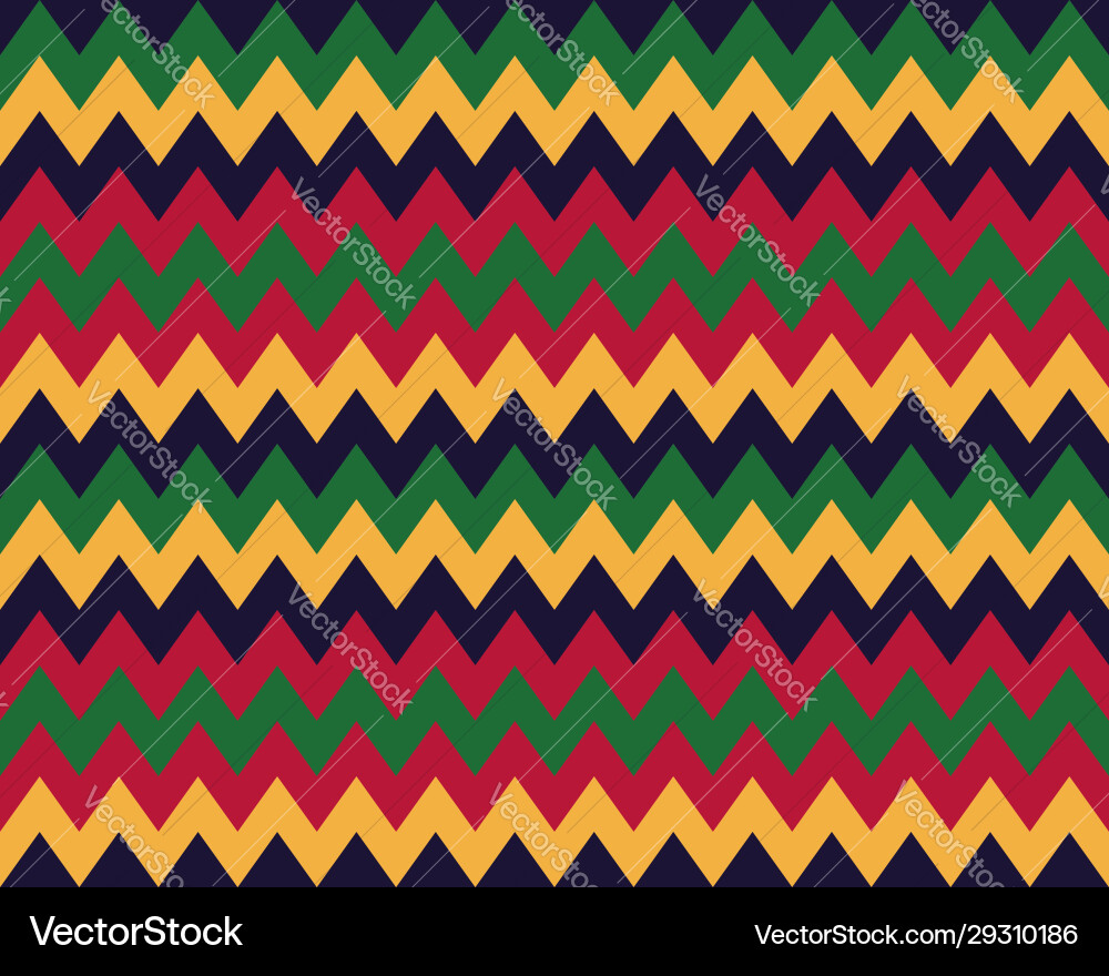 Zigzag pattern seamless zig zag background color vector image