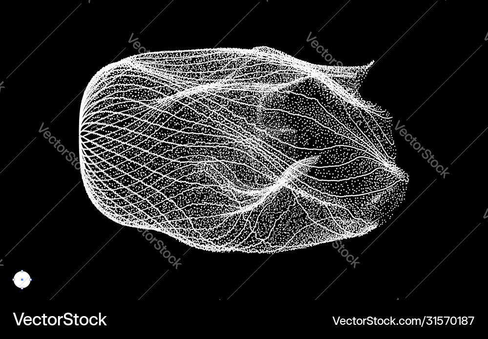 Array with dynamic particles 3d technology style Array with dynamic particles 3d technology style vector image