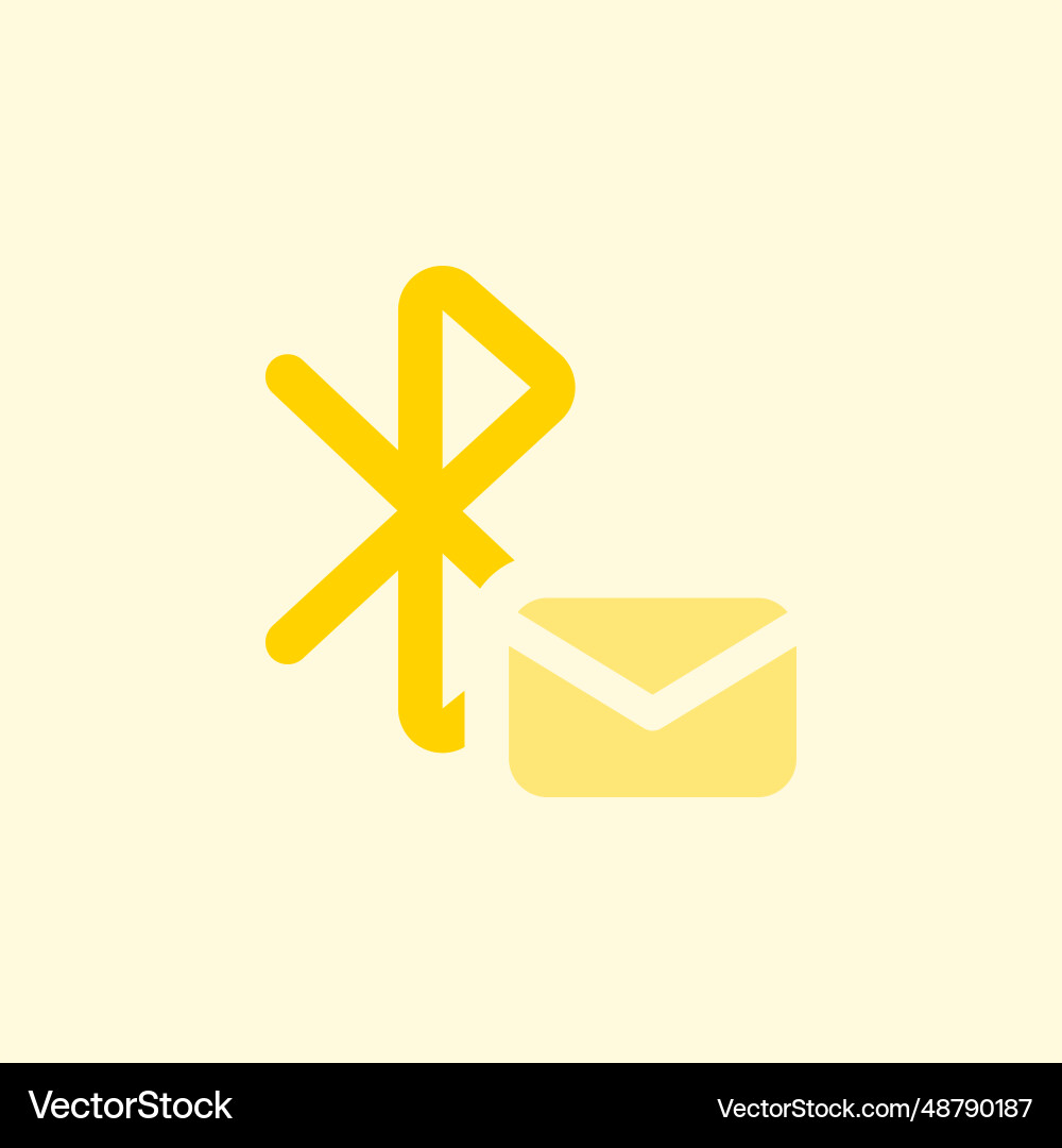 Bluetooth used to send text messages Vector Image