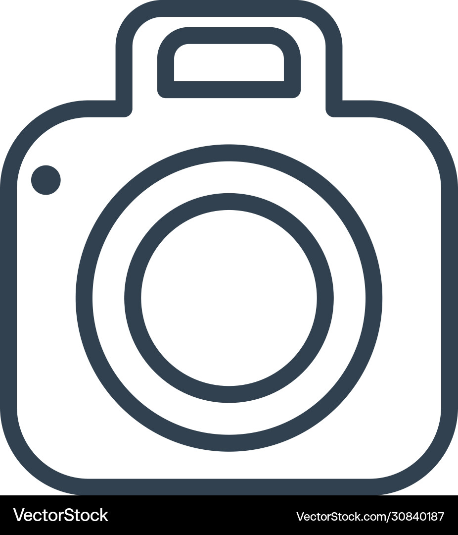 Camera device line style icon design vector image