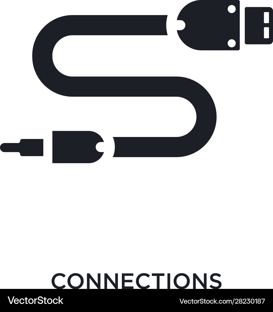 Connections isolated icon simple element from vector image