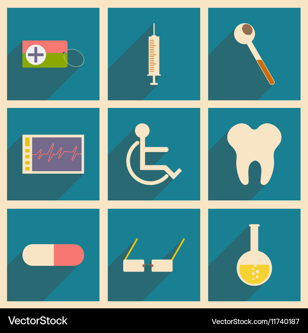 Flat with shadow concept and mobile application vector image