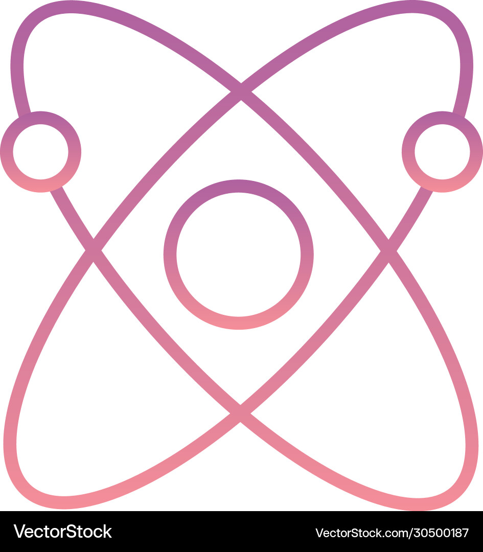 Isolated atom gradient style icon design vector image