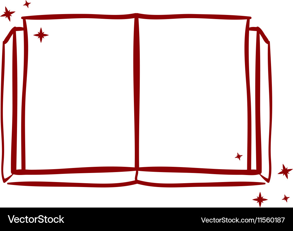Isolated book object design vector image