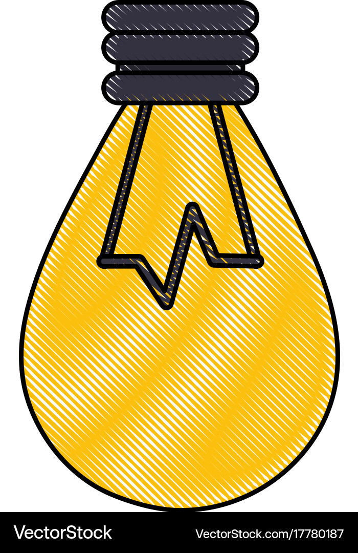 Lit lightbulb icon image Vector Image