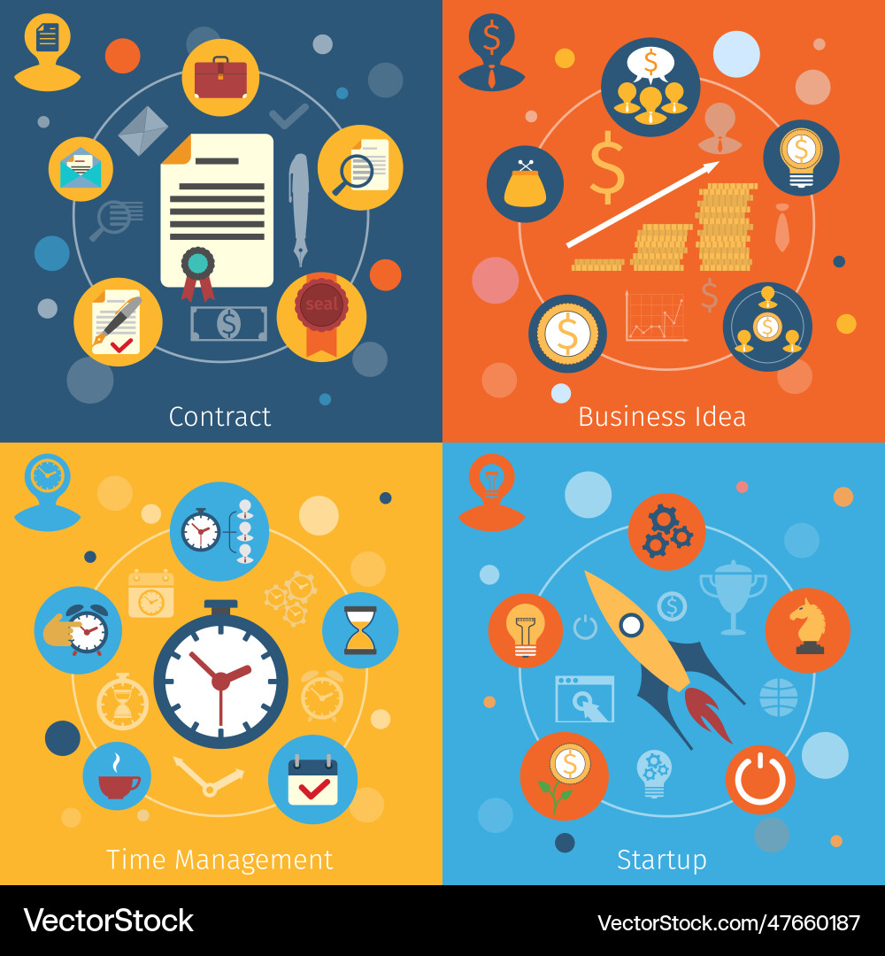 Modern web concepts set Modern web concepts set Vector Image