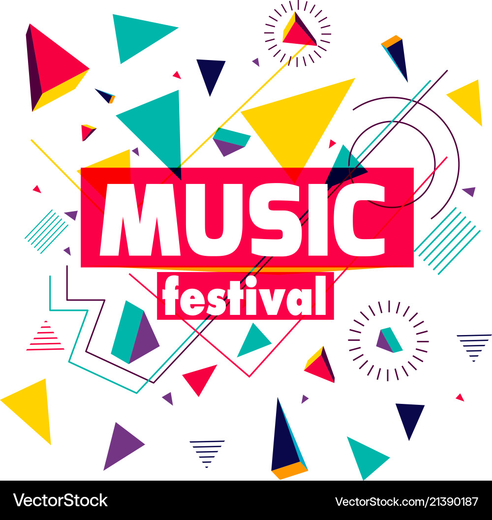 Musikfestival bunt geometrische Hintergrund Musikfestival bunt geometrische Hintergrund vektorbild