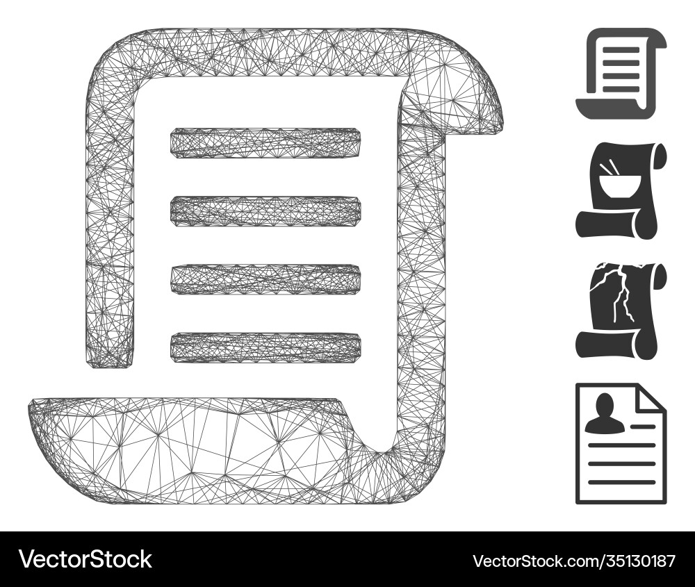 Net roll document mesh Net roll document mesh vector image