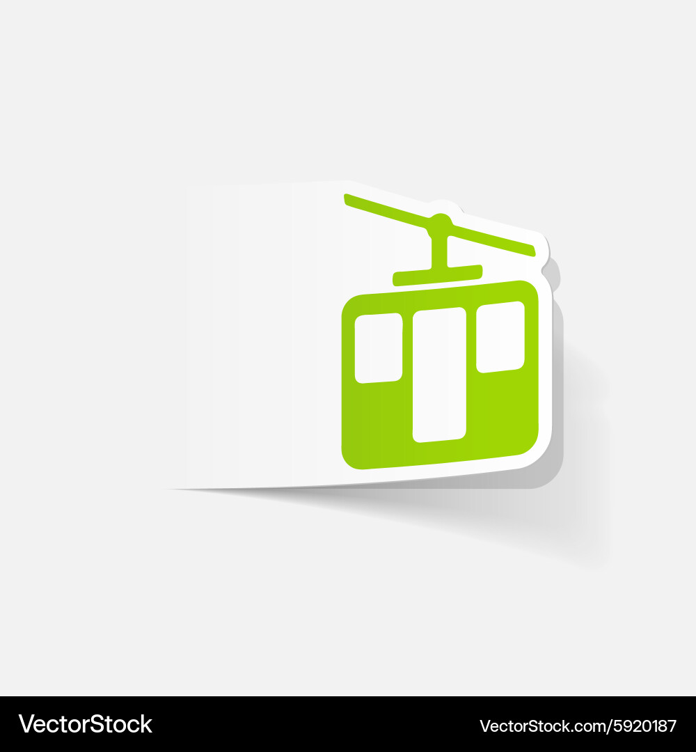 Realistic design element funicular Vector Image