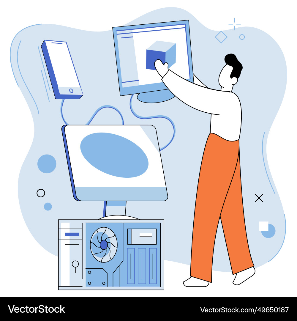 Technical support instructors Technical support instructors vector image