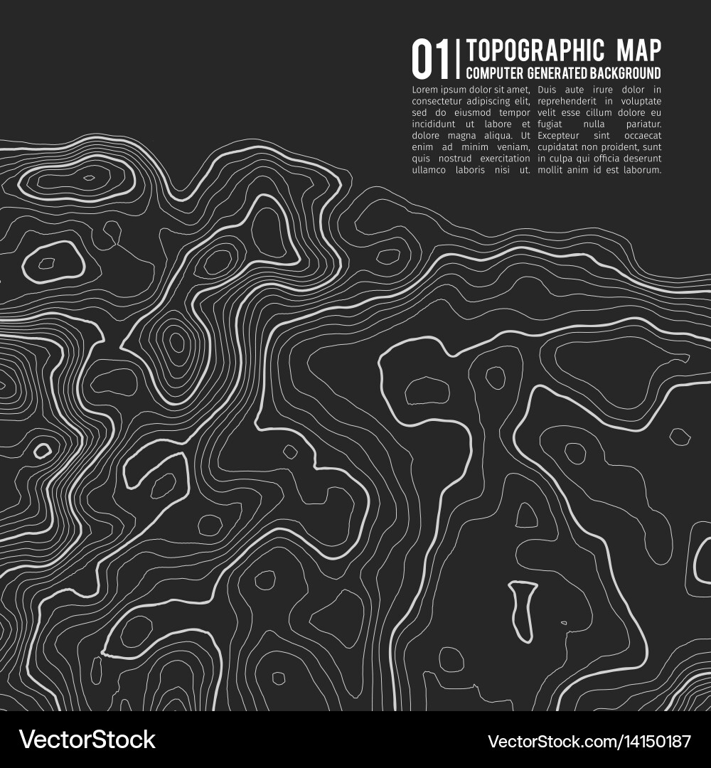 Topographic map background with space for copy vector image