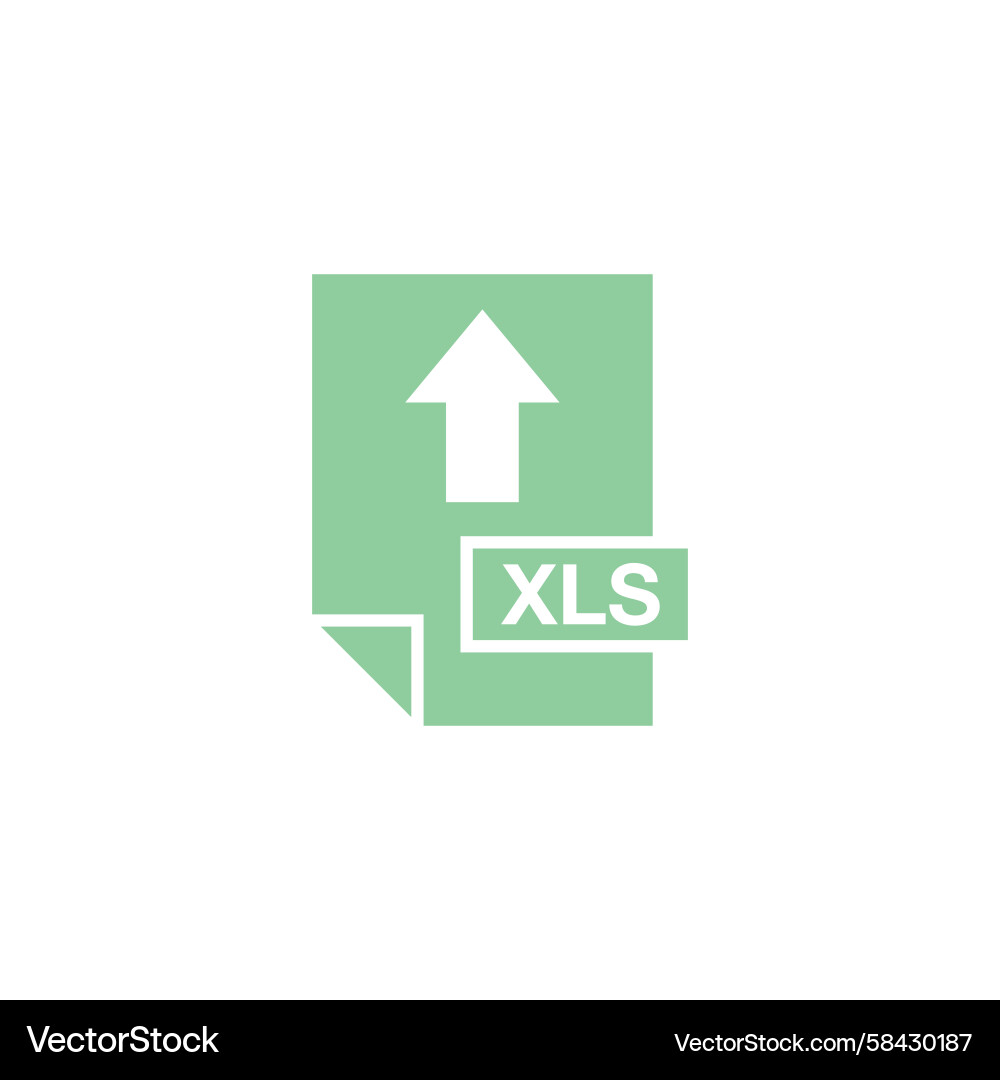 XLS Document Upload Icon Vector Image
