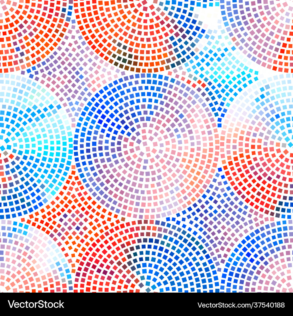 Abstract seamless pattern with circles mosaic Abstract seamless pattern with circles mosaic vector image