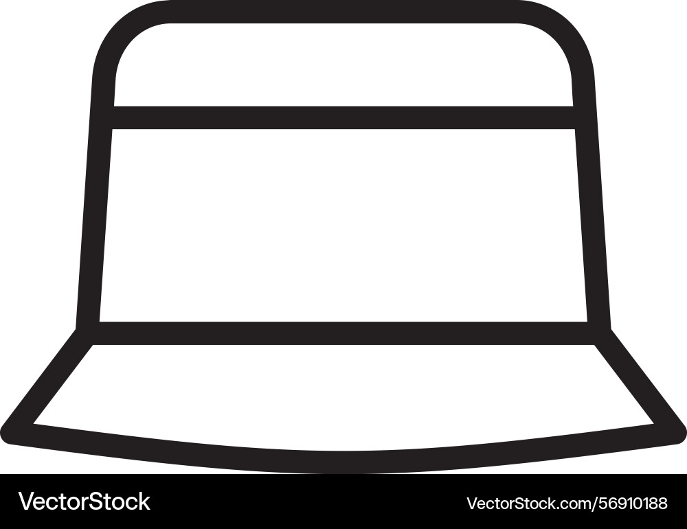 Bucket hat linear style icon design vector image