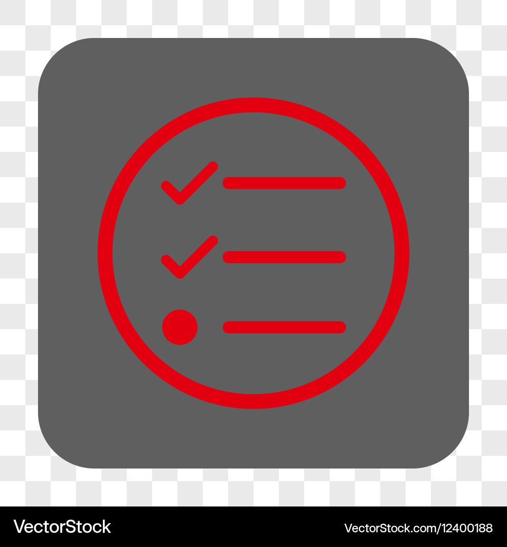 Checklist rounded square button vector image
