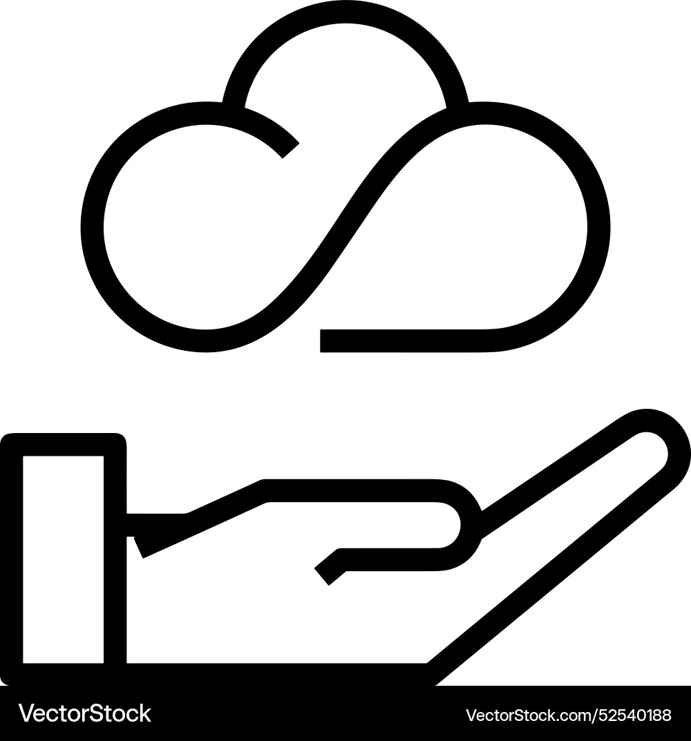 Cloud storage icon symbol image of the hosting Cloud storage icon symbol image of the hosting Vector Image