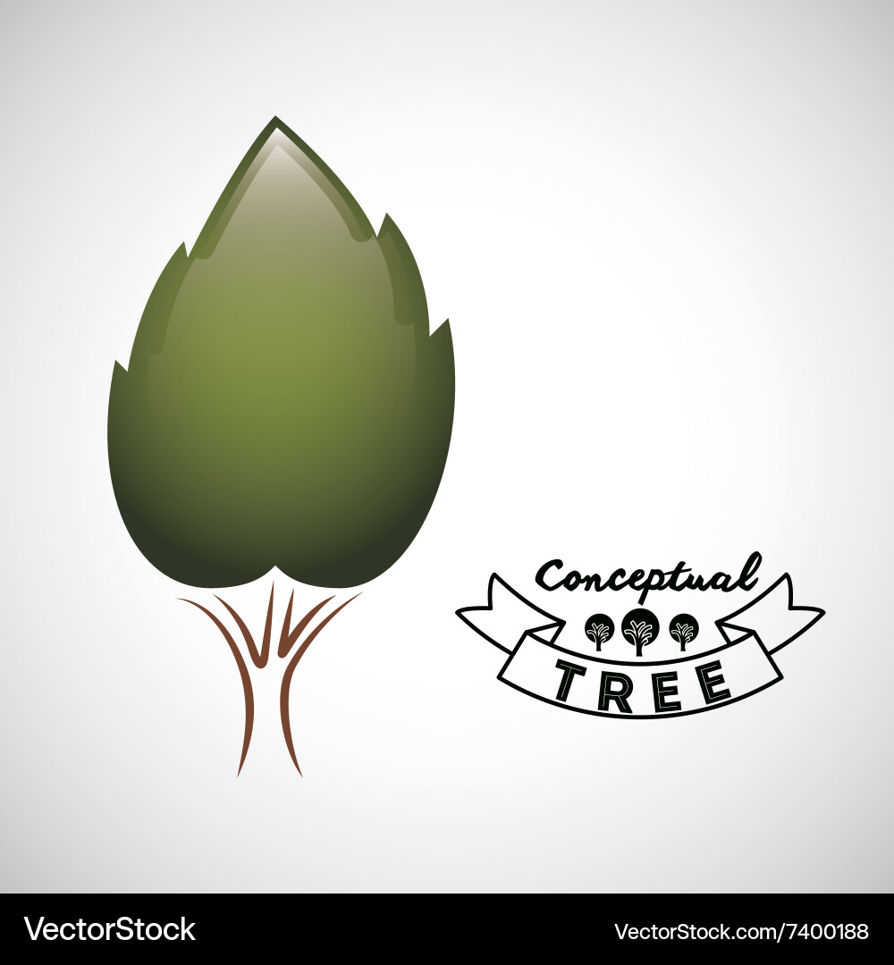 Conceptual tree design vector image