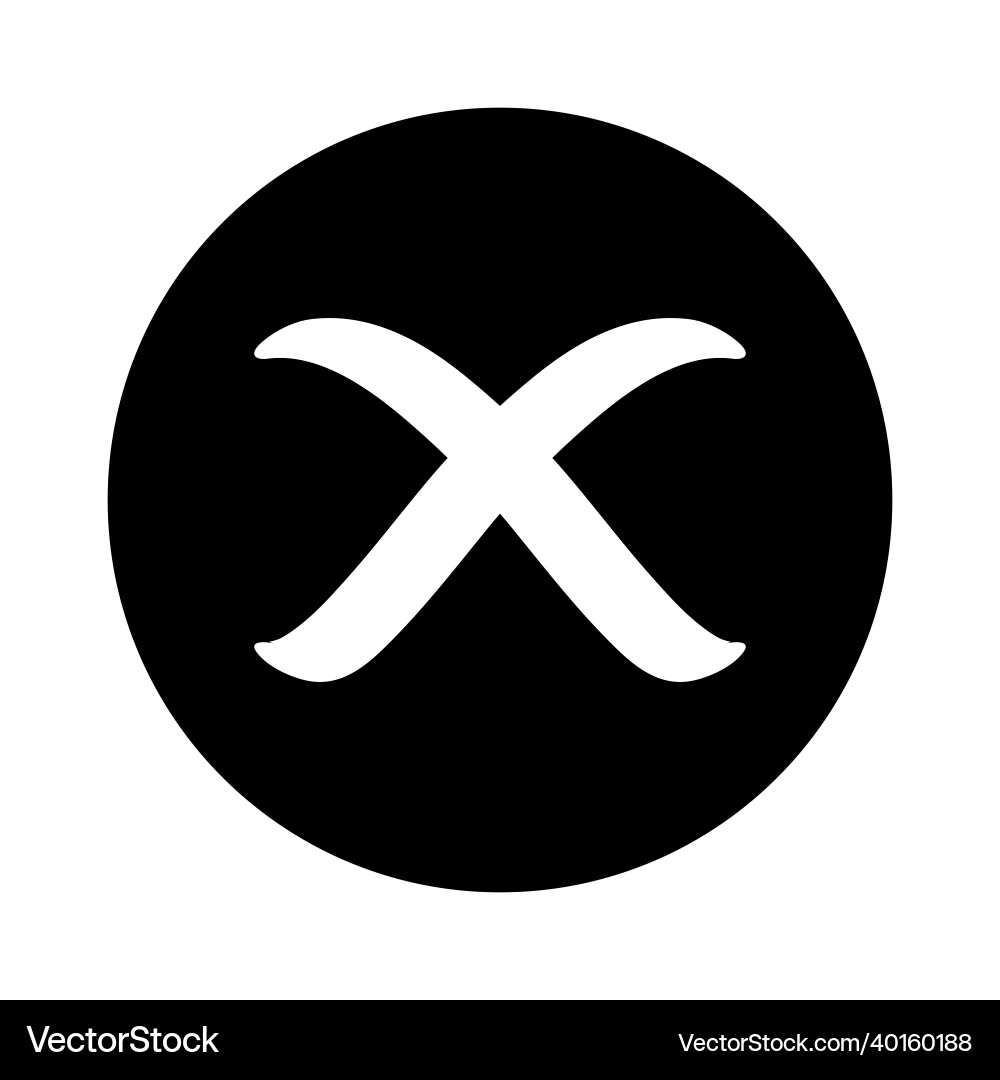 Cross mark icon x sign simple error design false Cross mark icon x sign simple error design false Vector Image