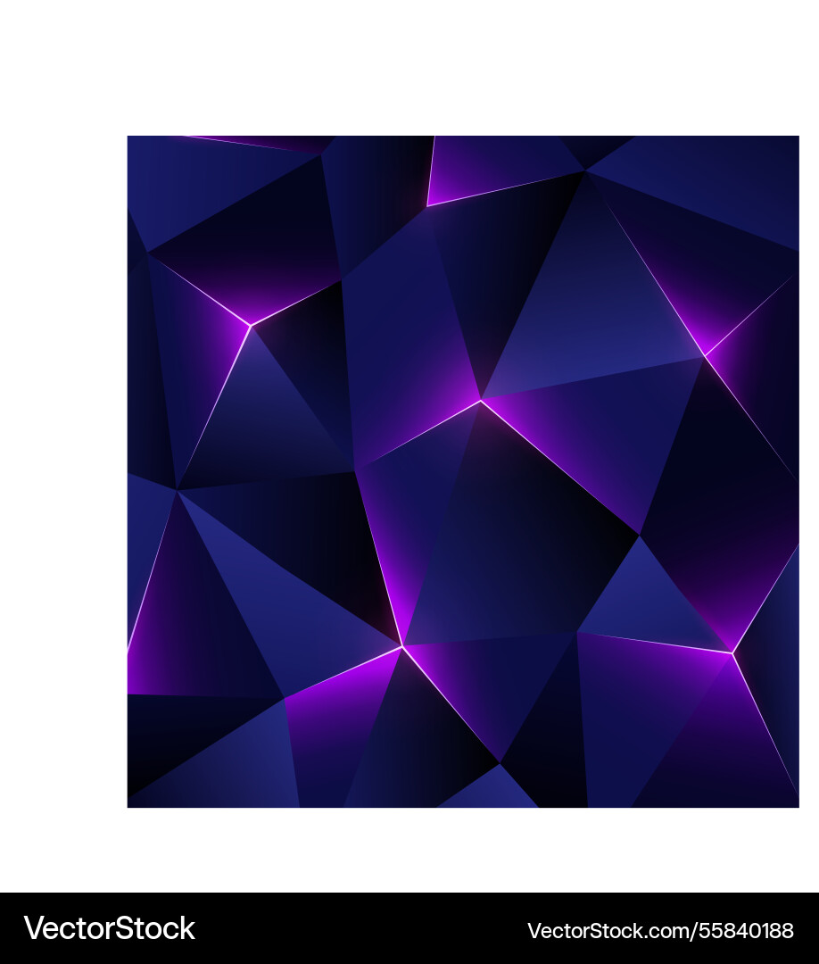 Dark low poly background abstract triangle polygon Vector Image