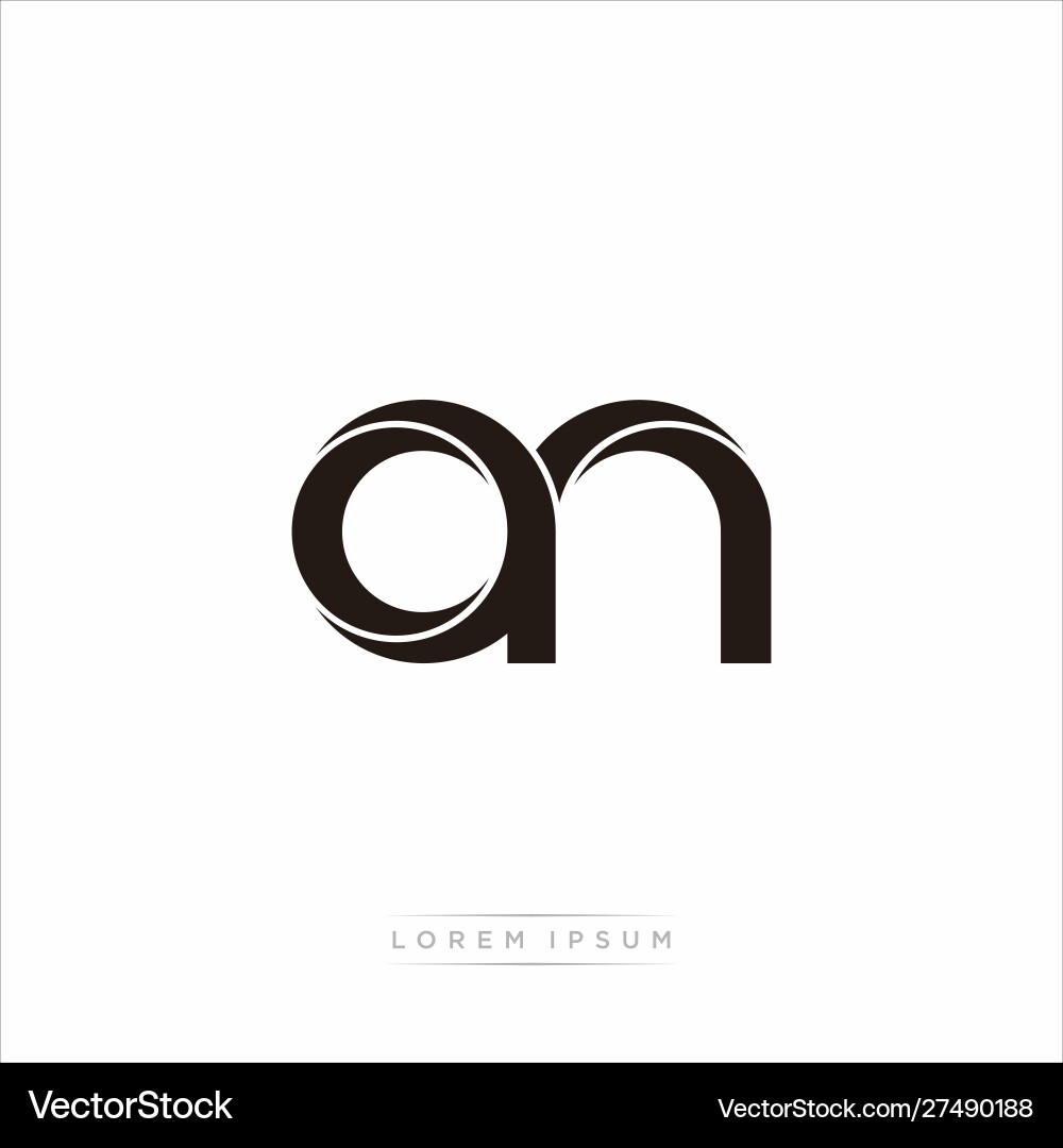 Ein Anfangsbuchstaben geteiltes modernes Monogramm Ein Anfangsbuchstaben geteiltes modernes Monogramm vektorbild