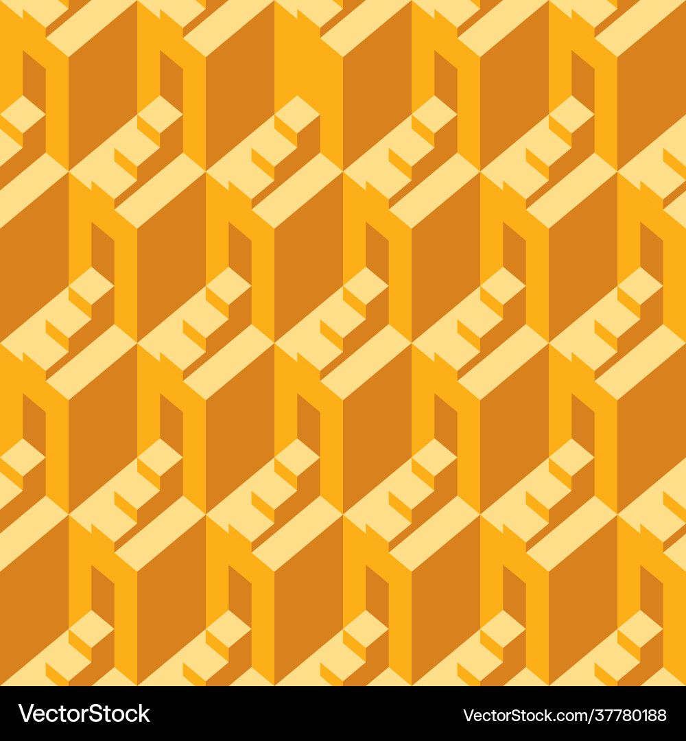 Geometric seamless pattern with simple 3d elements Geometric seamless pattern with simple 3d elements vector image