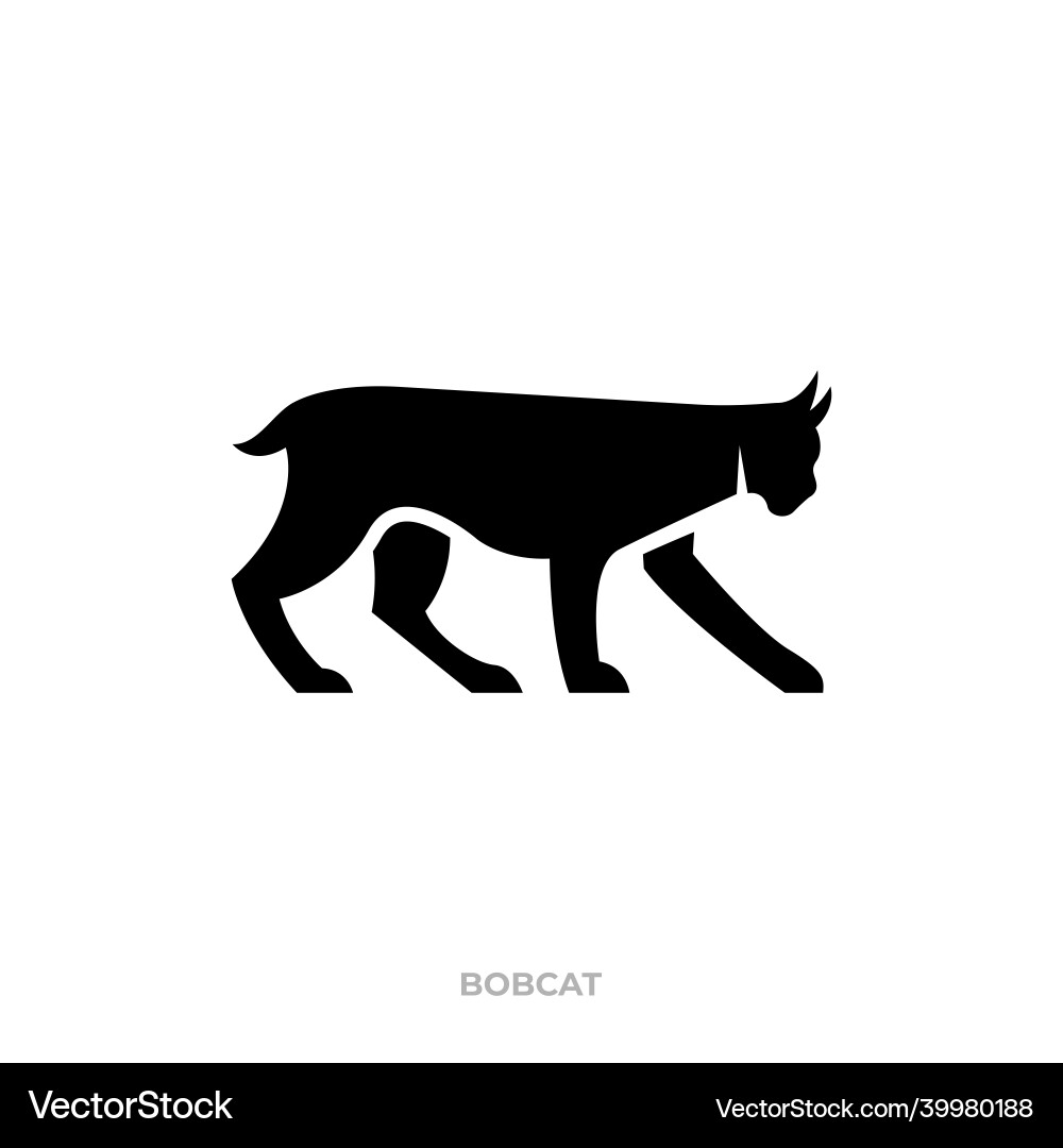 Graphic template of bobcat silhouette logo Graphic template of bobcat silhouette logo vector image