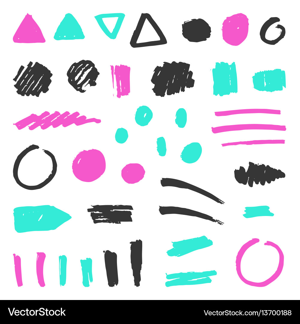 Grunge Object Collection vector image