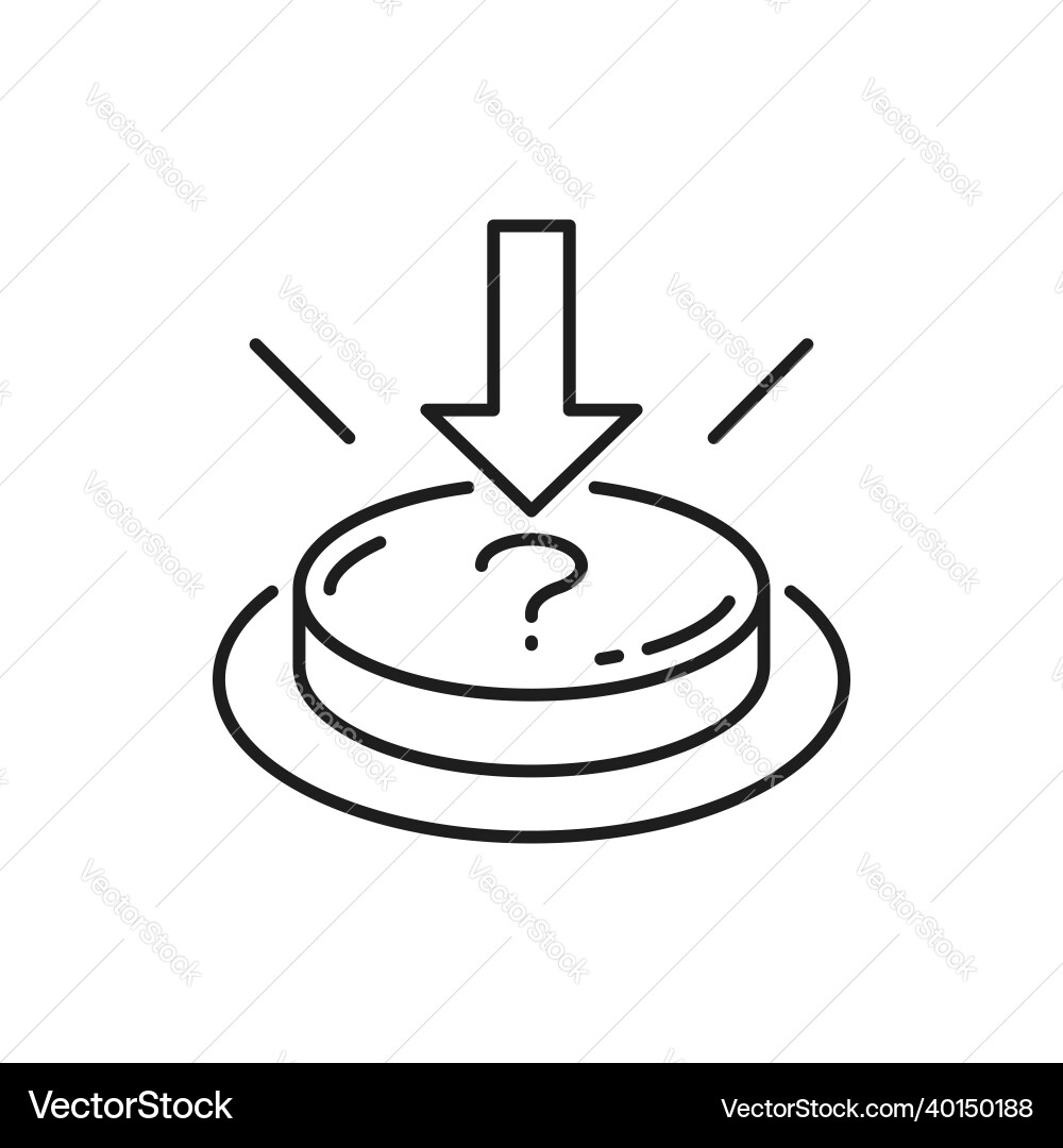 Question mark push button emergency help service Vector Image