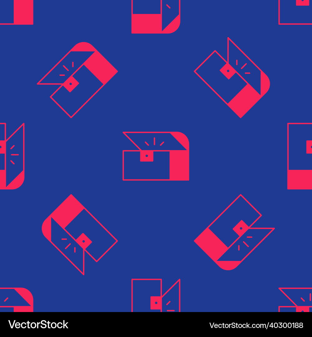 Red chest for game icon isolated seamless pattern Red chest for game icon isolated seamless pattern vector image