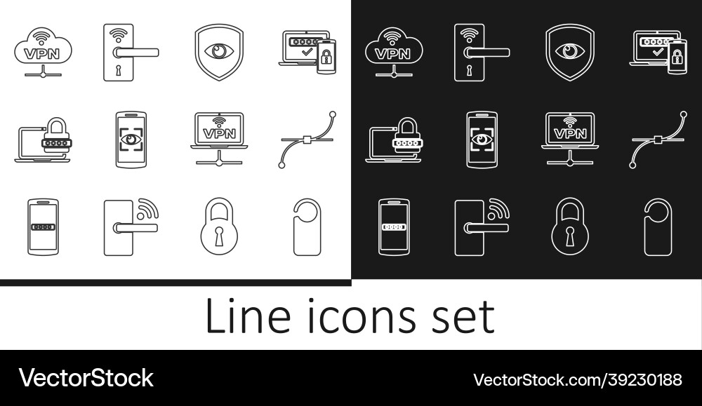 Set line please do not disturb bezier curve Set line please do not disturb bezier curve vector image