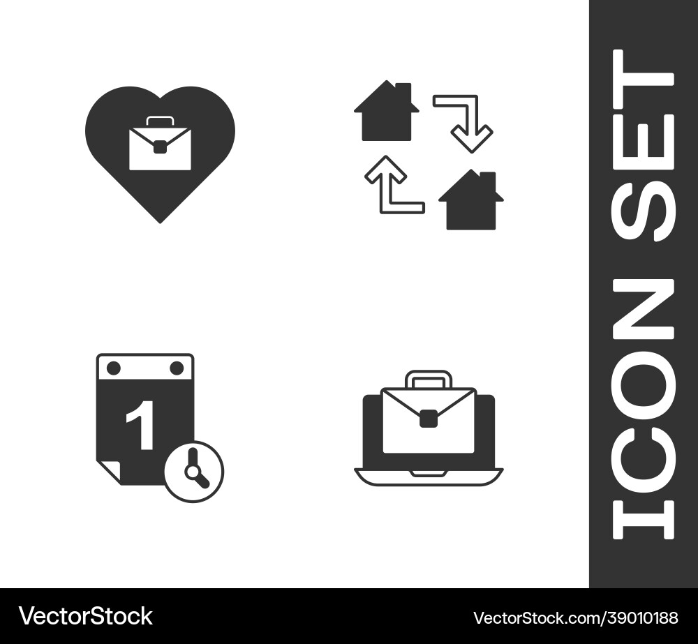 Set online working heart with text time Set online working heart with text time vector image