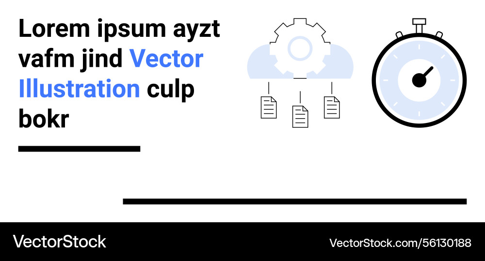 Timed workflow management with gear and document Timed workflow management with gear and document vector image