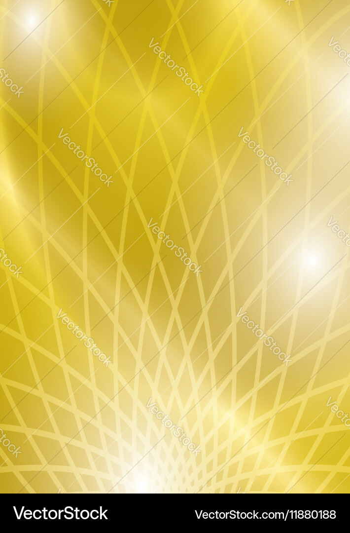 Yellow abstract background with lights and grid vector image