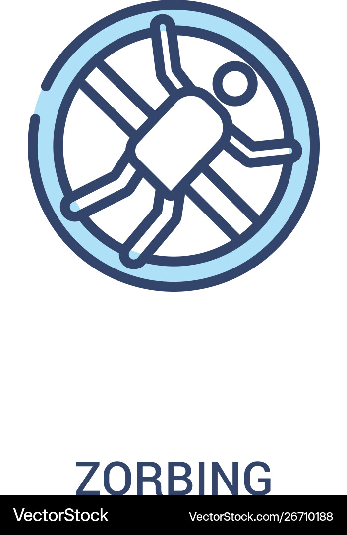 Zorbing concept 2 colored icon simple line Zorbing concept 2 colored icon simple line vector image