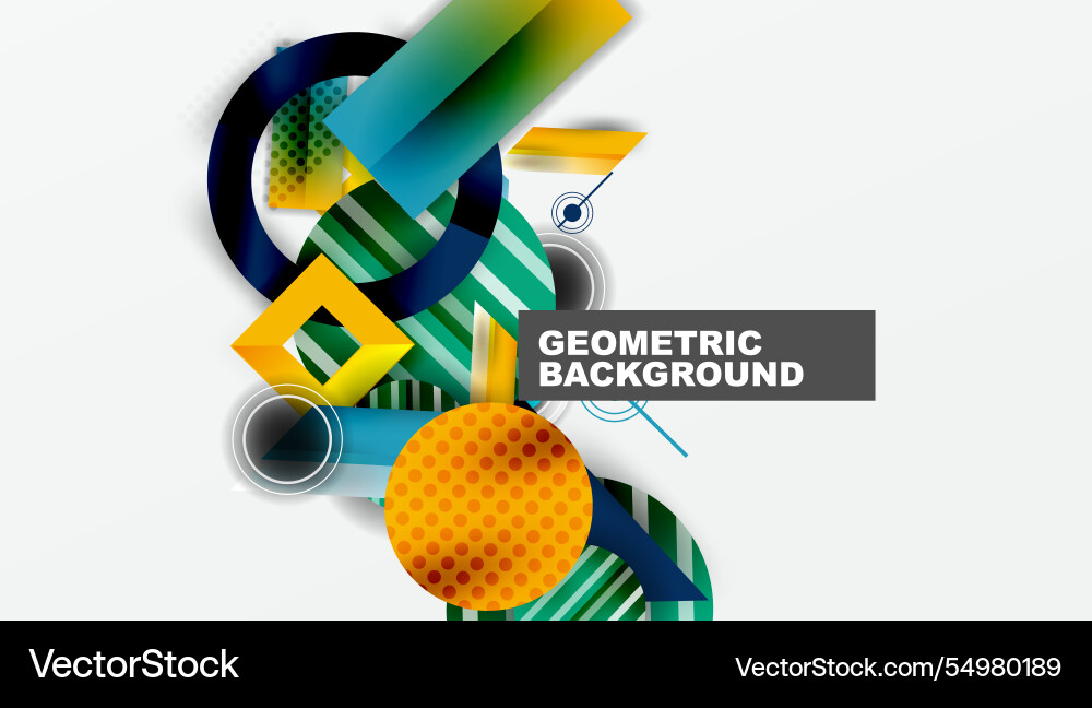 Abstract design with layered geometric shapes Vector Image