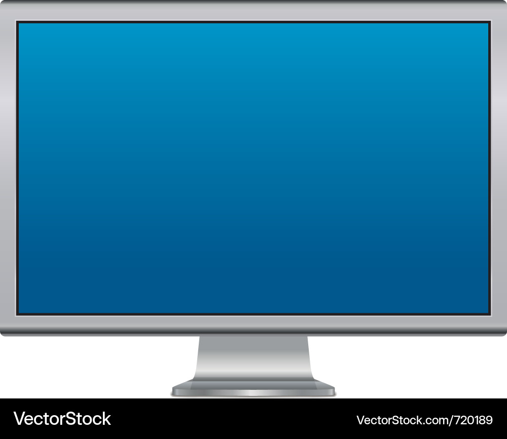 Empty LCD Monitor vector image