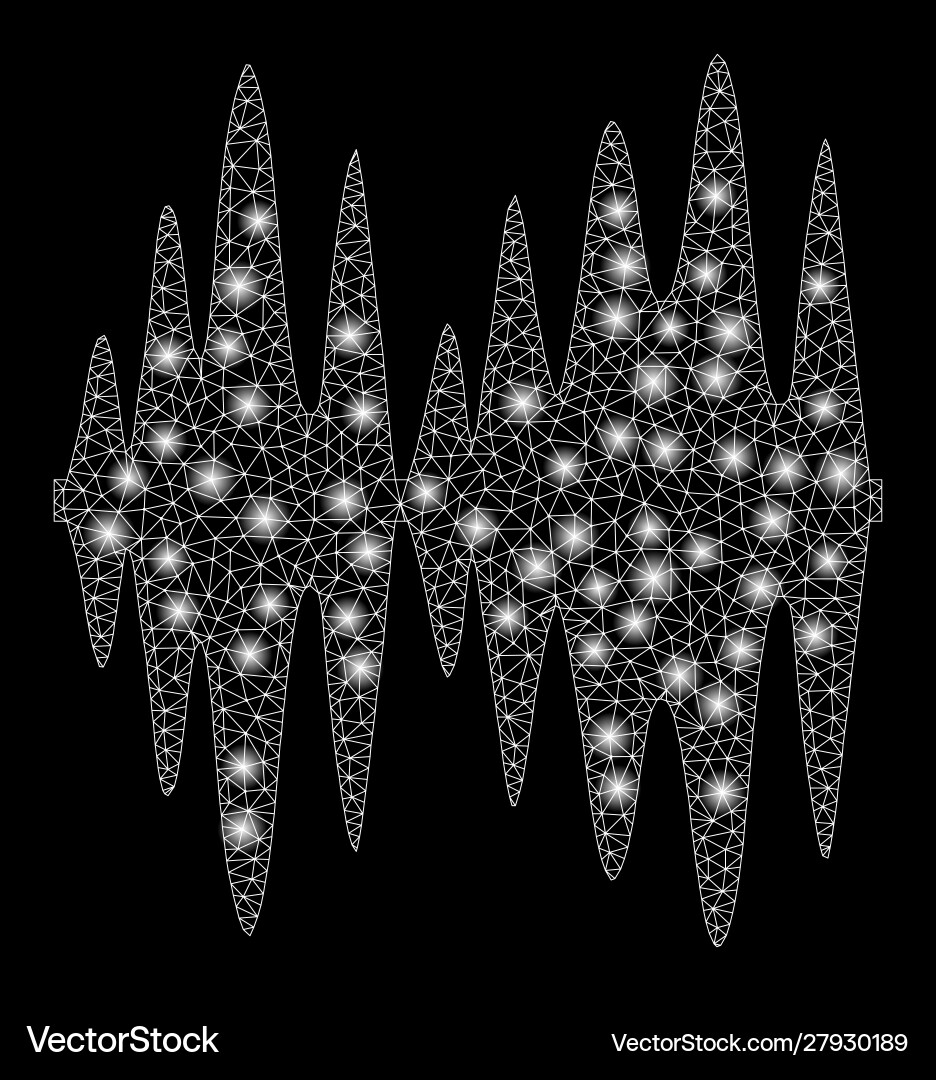 Flare mesh wire frame sound signal with vector image
