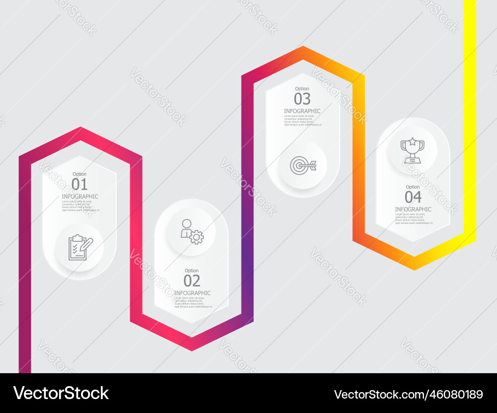 Horizontal timeline infographic element report Horizontal timeline infographic element report vector image