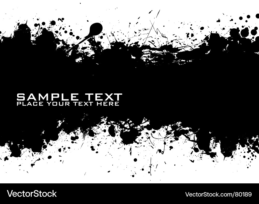 Ink Splatter Text Background vector image