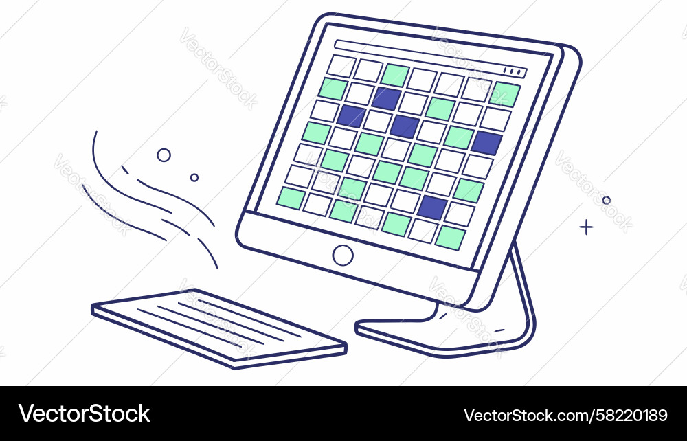 Interactive Software Interface Vector Image
