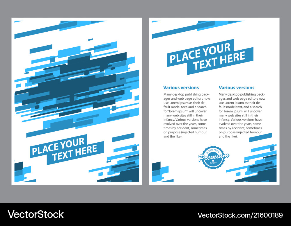 Layout template design of poster - abstract lines vector image