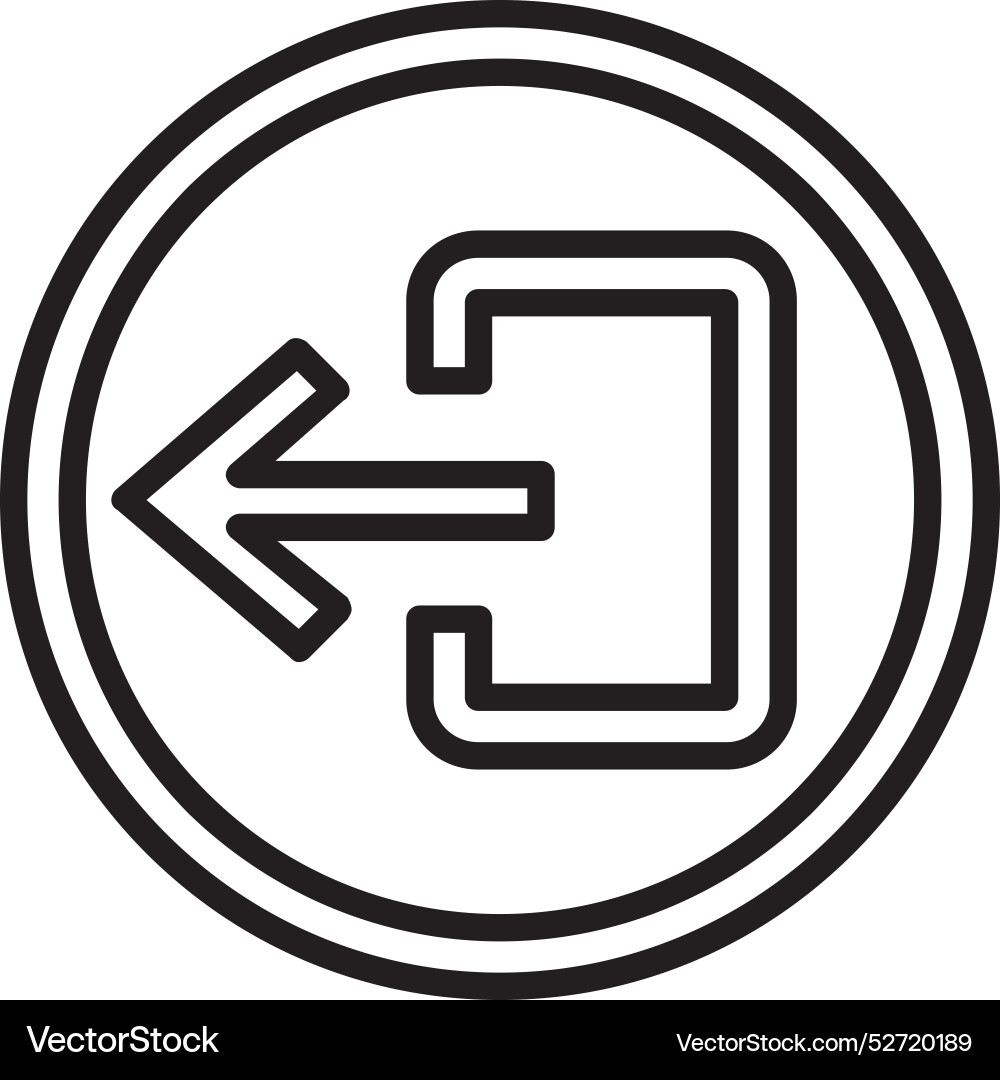 Logout arrow line icon design Vector Image