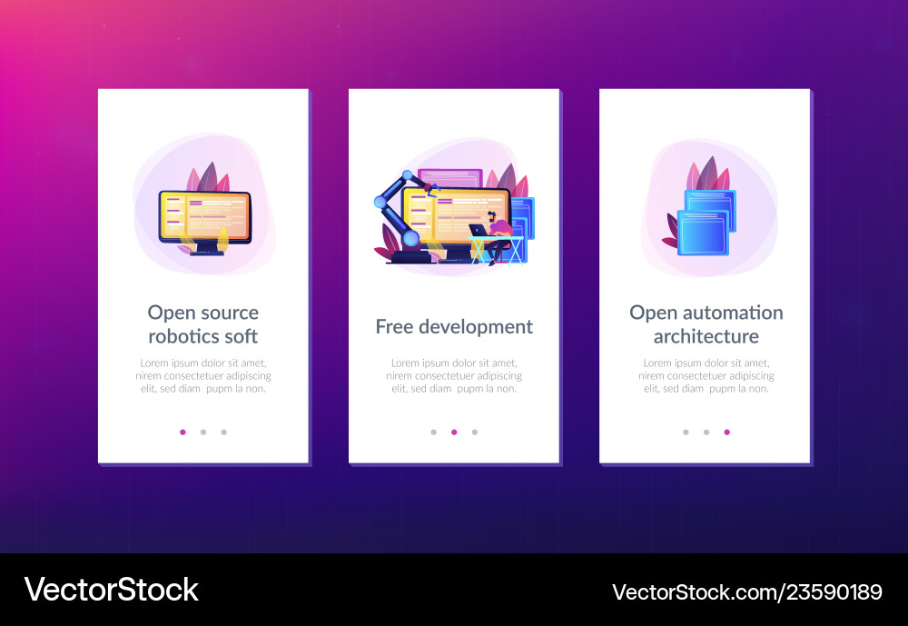 Open automation architecture app interface Vector Image