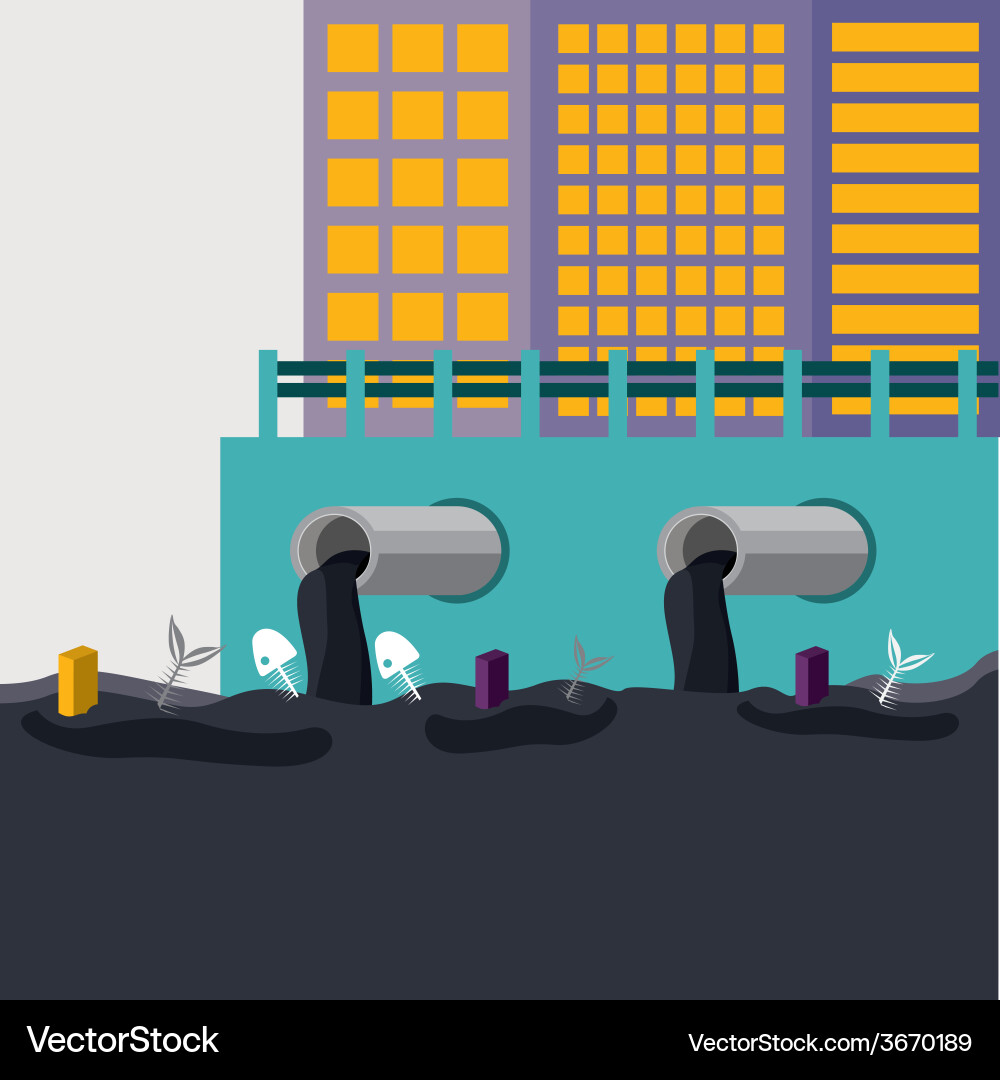 Pollution design over white background Vector Image