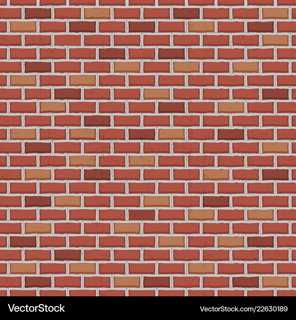 Red Brick Wall Seamless Pattern Vector Image
