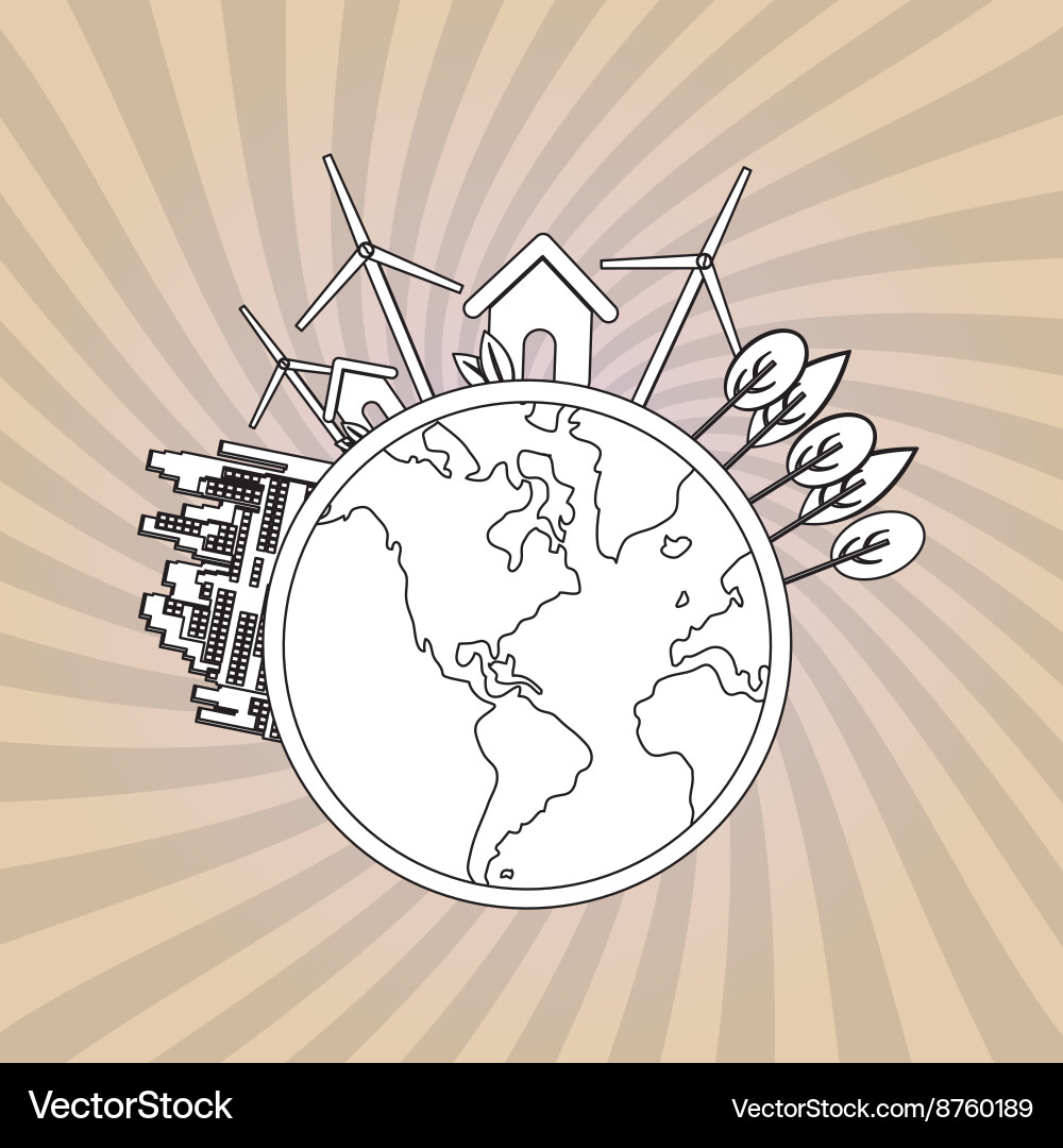 Save world design vector image