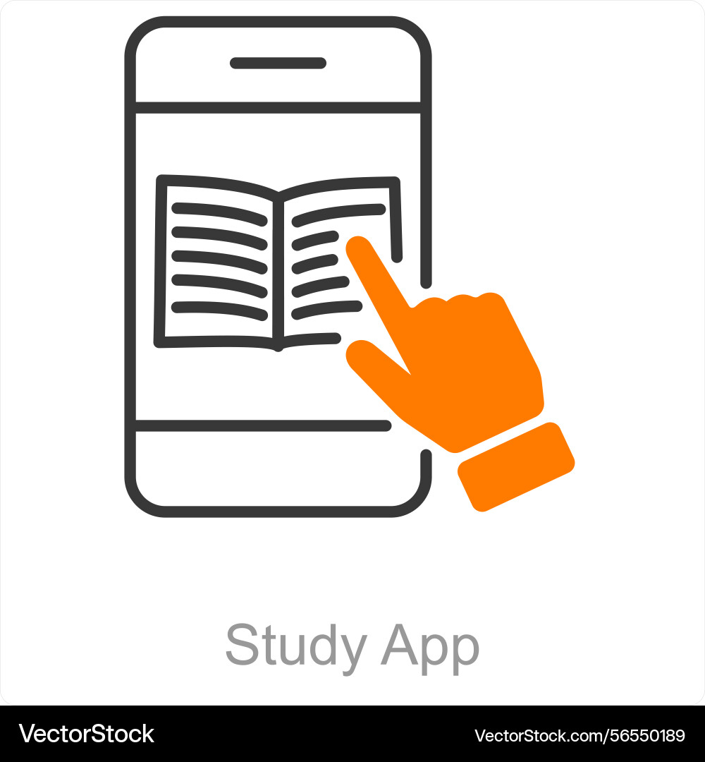 Study app icon concept Vector Image